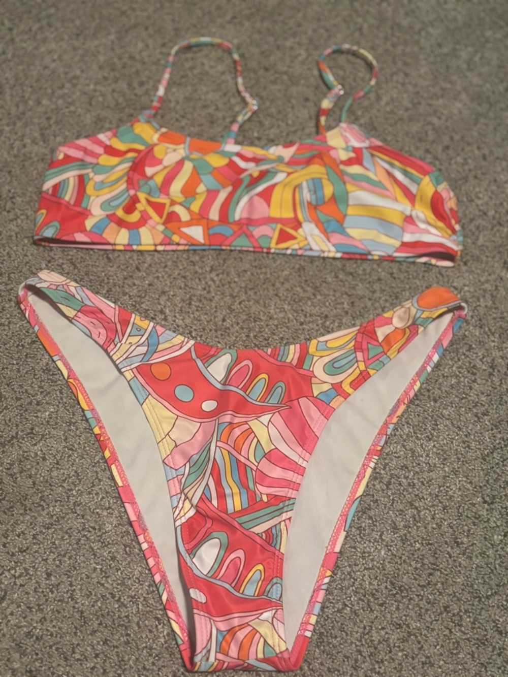 Colorful Abstract Print Bikini Set
